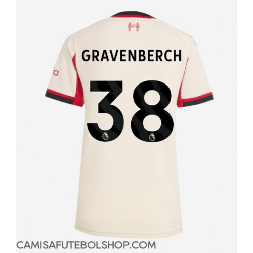 Camisa de time de futebol Liverpool Ryan Gravenberch #38 Replicas 2º Equipamento Feminina 2025-26 Manga Curta